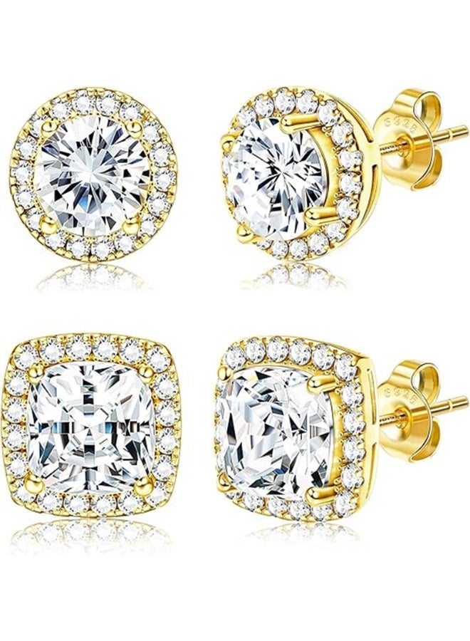 Ucanbe Fashion Minimalist Round Zircon Stud Earrings | Elegant & Versatile Jewelry - Image 1